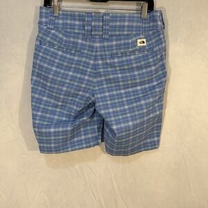 The North Face Blue Plaid Chino Golf Shorts Women's 6 Plaid Check Striped